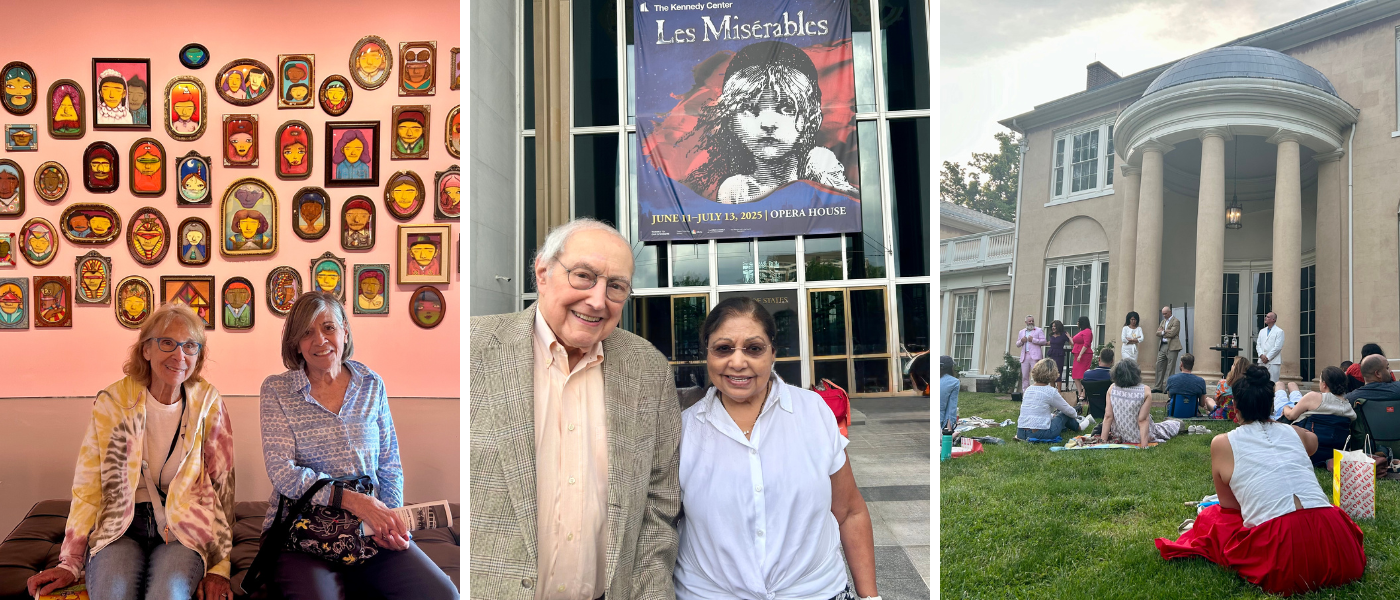 A collage of images of Inspir Embassy Row residents at outings around Washington D.C.