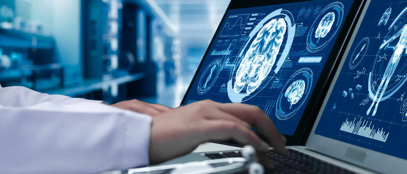 Researcher studies brain xrays