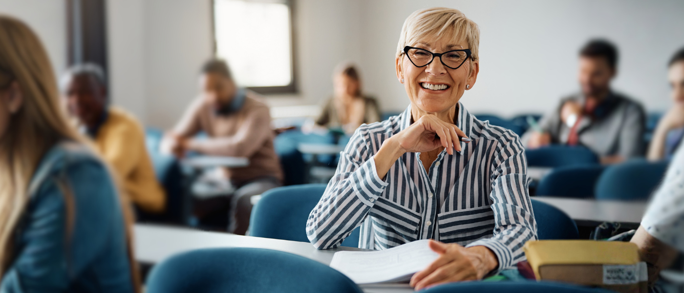 Senior woman enjoys ongoing education 